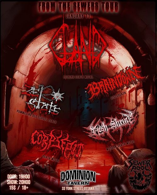 Gland, Zero State, Braindown, Corpsepit, Flesh Shrine @ the Dom