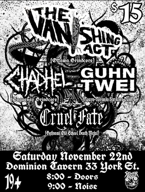 The Vanishing Act, Chadhel, Guhn Twei, Cruel Fate @ The Dom