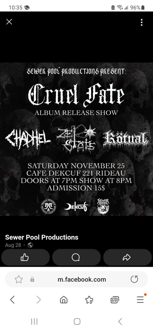 Cruel Fate album release