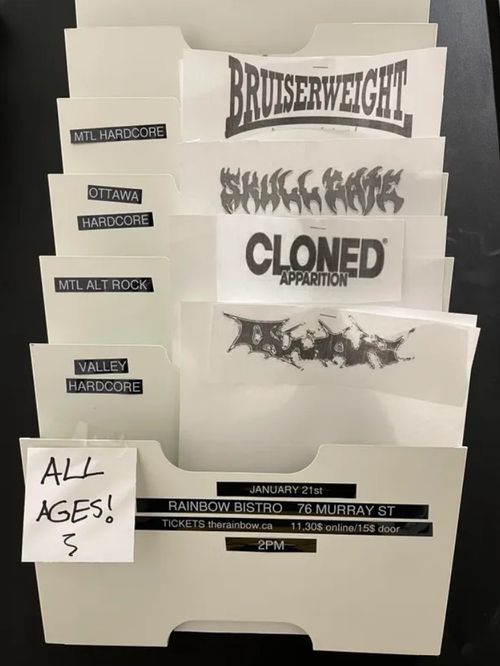 Bruiserweight + Skull Gate + Cloned Apparition + Qwan (All ages hardcore matinee) @ the Rainbow