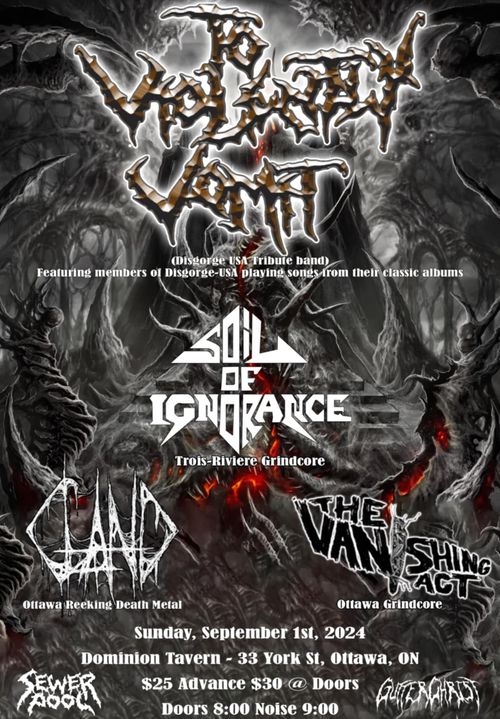 TO VIOLENTLY VOMIT, Soil Of Ignorance, Gland, The Vanishing Act @ the Dom